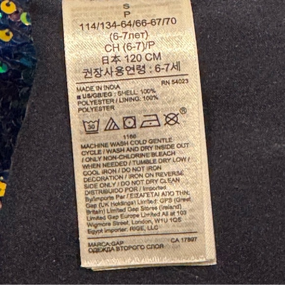 Gap Kids Dress Girls Party Birthday Wedding Shiny Sequins Lined Size Small 6-7 - Picture 6 of 8